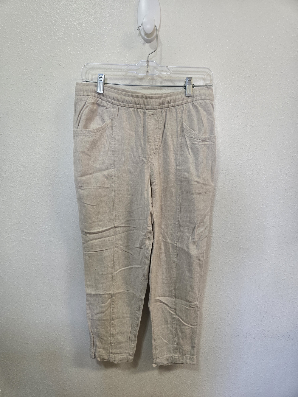 Old Navy Women's Linen Blend Cropped Pants, Flax Linen
